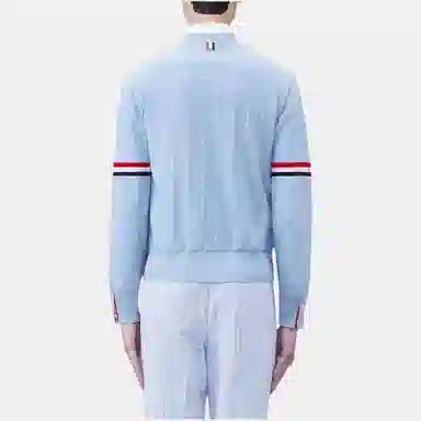 THOM BROWNE Wool Relaxed V-Neck Armband Cardigan V