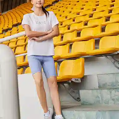 乔丹 纯色修身运动健身骑行健身短裤 女款