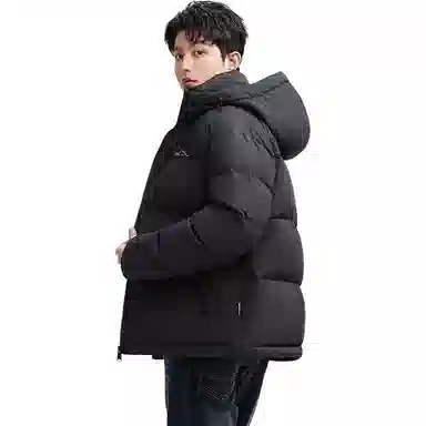 鸭鸭 户外极寒尚韩版休闲百搭拼色短款外套运动保暖可拆卸面包羽绒服 男女同款