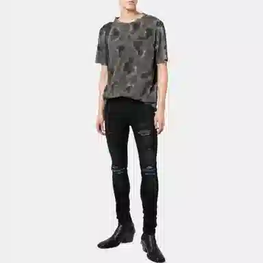 AMIRI FW22 Distressed Skinny Jeans Black