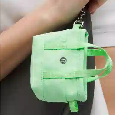 Lululemon Classic Logo Recycled Nylon Wallet Green