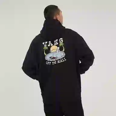 Vans Logo Hoodie Black