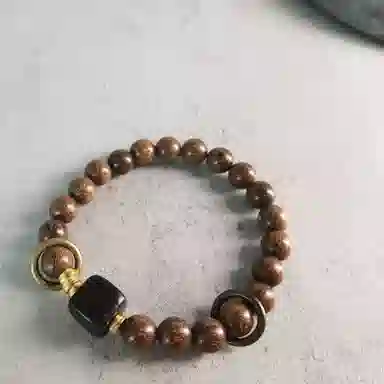 卓禹 双檀纳福 金丝单圈文玩珠串 简约现代国潮佛珠手饰 檀木 手串 男女同款情侣款