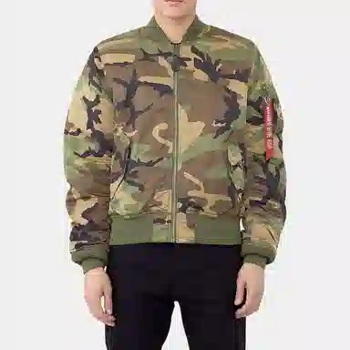 Alpha Industries Bomber Jacket Camo Green