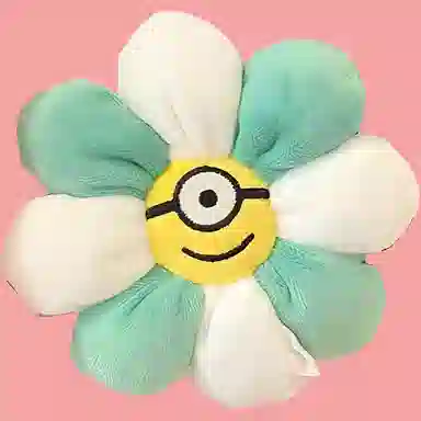 环球影城 小黄人系列 闪光毛绒小花太阳花包挂 玩偶 毛绒挂件