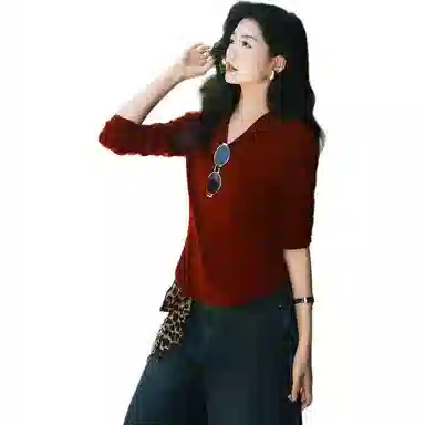 美洋 简约通勤法式针织衫 女款