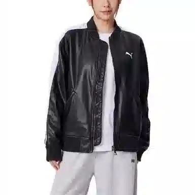 PUMA T7 Pleather BOMBER logo