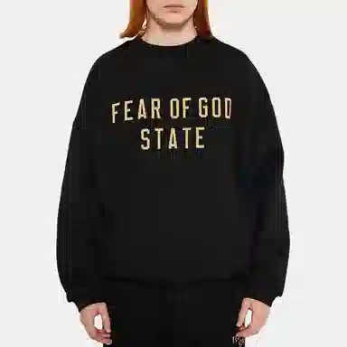 Fear of God Essentials Fleece Crewneck Obsidian Black