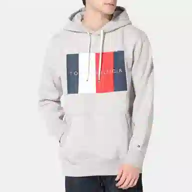 Tommy Hilfiger Logo Hoodie Grey