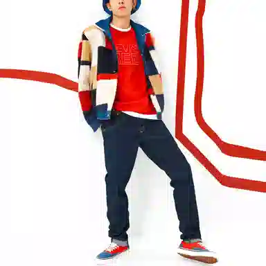 Levis Red Pioneer Series Crewneck Sweatshirt