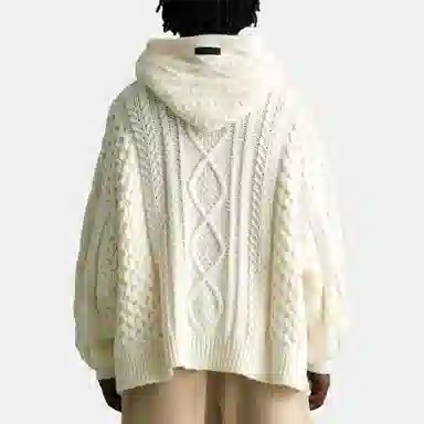 Fear of God Essentials Cable Knit Hoodie Cloud Dancer