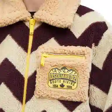 DSQUARED2 Zip Collar Jacket Beige