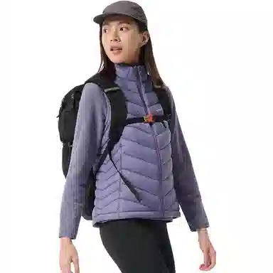 探路者 舒适简约百搭字母马甲 女款 寂静紫