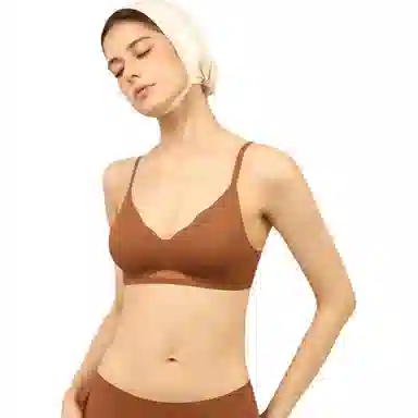 素肌良品 纯色无钢圈透气薄款文胸