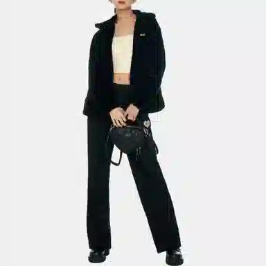 NERDY FW22 Logo Print Zip Jacket Black