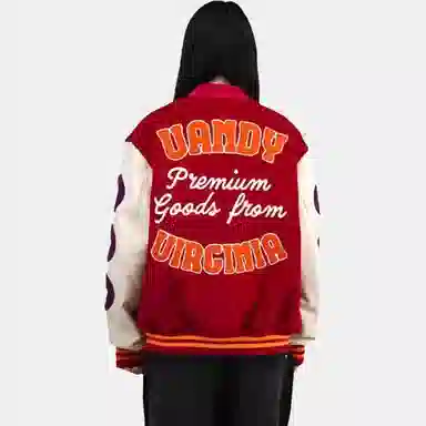 Vandy The Pink Varsity Jacket Red