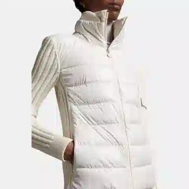 Moncler Padded Wool Cardigan Logo