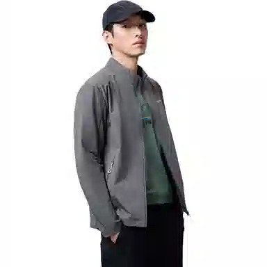 探路者 舒适简约立领夹克外套 男款 炭灰