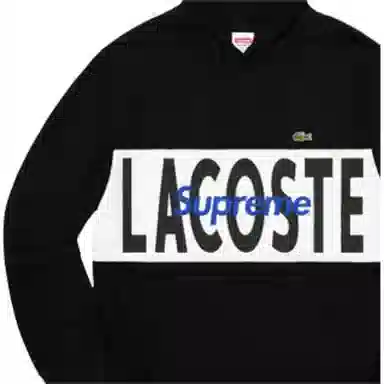 Supreme x LACOSTE Week 5 Hoodie Black