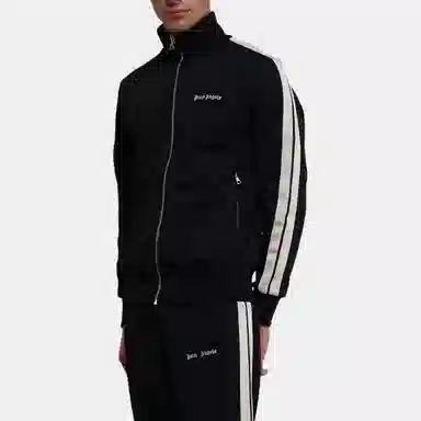 Palm Angels SS23 Letter Logo Zip Jacket Black