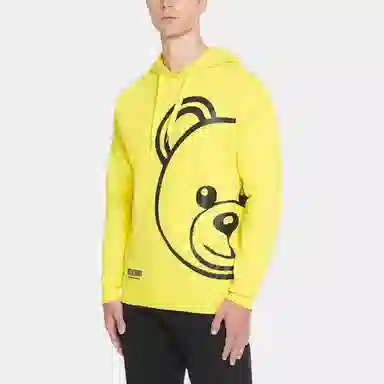 Moschino Teddy Logo Hoodie Yellow