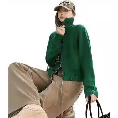 美洋 针织开衫绵羊毛混纺毛衣 女款