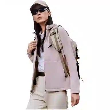探路者  纯色弹力保暖  防风防泼水冲锋衣 女款