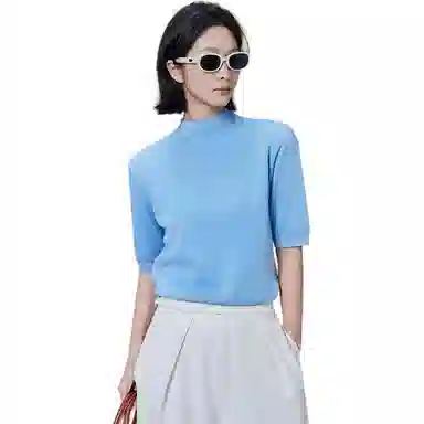 美洋 混纺至简气质立领针织衫 女款