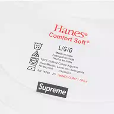 Supreme Hanes Tagless Tees White