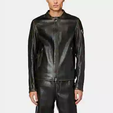 DIESEL OVAL D LOGO Brown Jacket