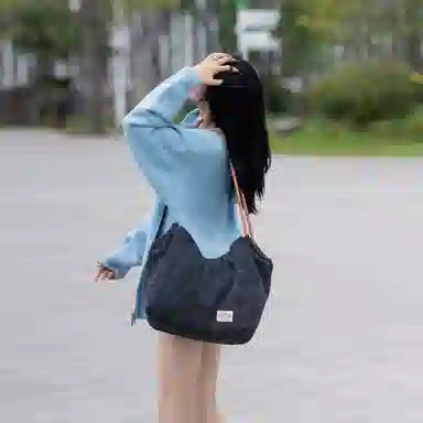 Lee Denim Shoulder Bag Black