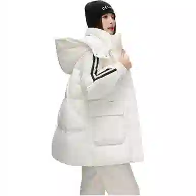 鸭鸭 韩版时尚加厚连帽羽绒服 女款