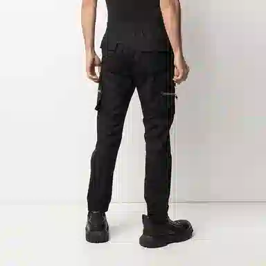Rick Owens RO High Waist Cargo Pants Black