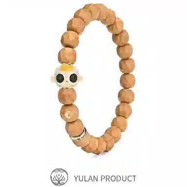 钰澜文玩 【金标】【臻品 卓著】无相黄毛呆搭配款 猴头核桃 手串 男女同款情侣款