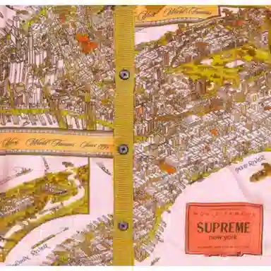 Supreme Silk Map Cardigan