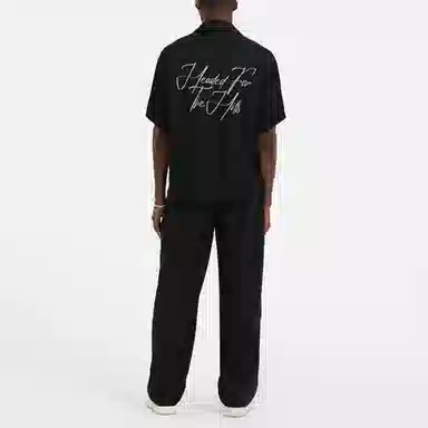 REPRESENT Scenic Letter Print Shirt Black