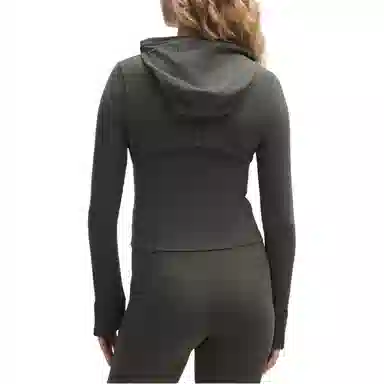 lululemon Hooded Zip Jacket Khaki