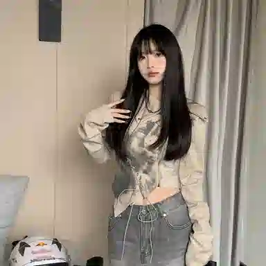 JUFU Long Sleeve Crop Top Grey