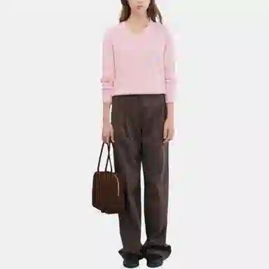 Dunst UNISEX CASHMERE V-NECK SWEATER SOFT PINK V
