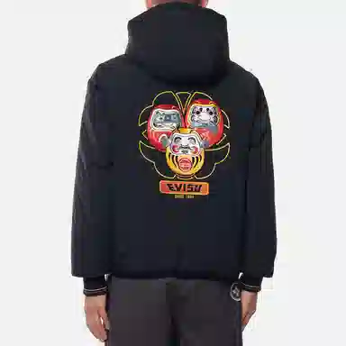 EVISU Daruma Reversible Hooded Down Jacket