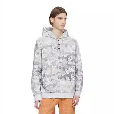 KITH Floral Hoodie Light Grey