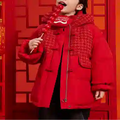 鸭鸭 亲子系列 柔软舒适保暖羽绒服 青少年