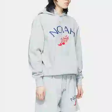 NOAH Winged Foot Embroidered Hoodie Logo