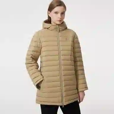 Lacoste Hooded Zip Cotton Jacket Camel