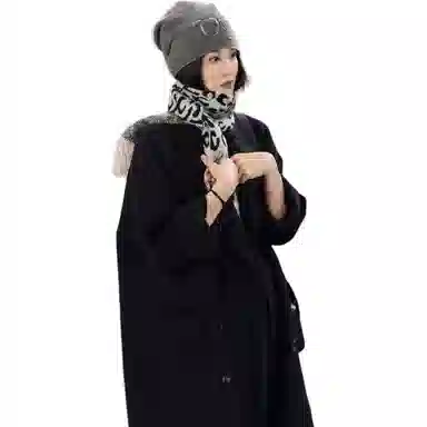 美洋 全羊毛双排扣双面呢大衣 女款