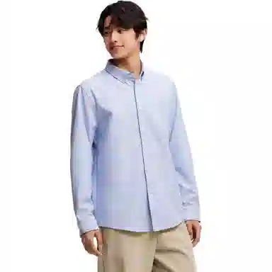 森马 经典纯色简约百搭通勤风长袖衬衫 男款