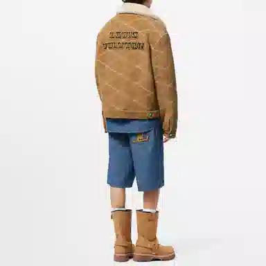 Louis Vuitton FW24 Logo Embroidered Denim Shorts