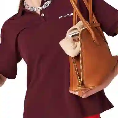 Miu Miu SS24 Logo Polo Red