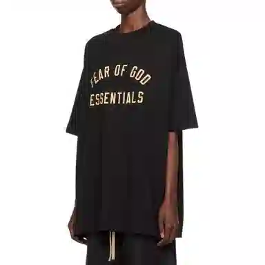 Fear of God Essentials Jersey Crewneck Tee Obsidian Black