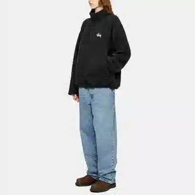 Stussy Polar Fleece Half Zip Mock Neck